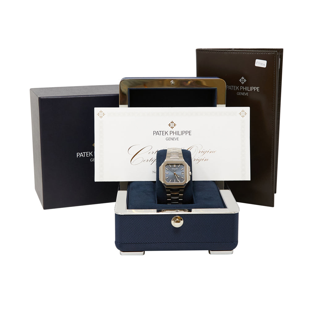 Patek Philippe Cubitus Blue Index Dial on White Gold 7128/1G-001 Complete 2025