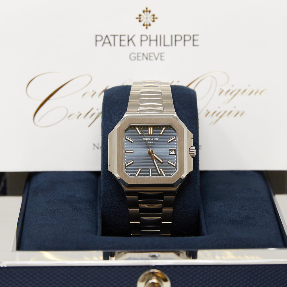 Patek Philippe Cubitus Blue Index Dial on White Gold 7128/1G-001 Complete 2025