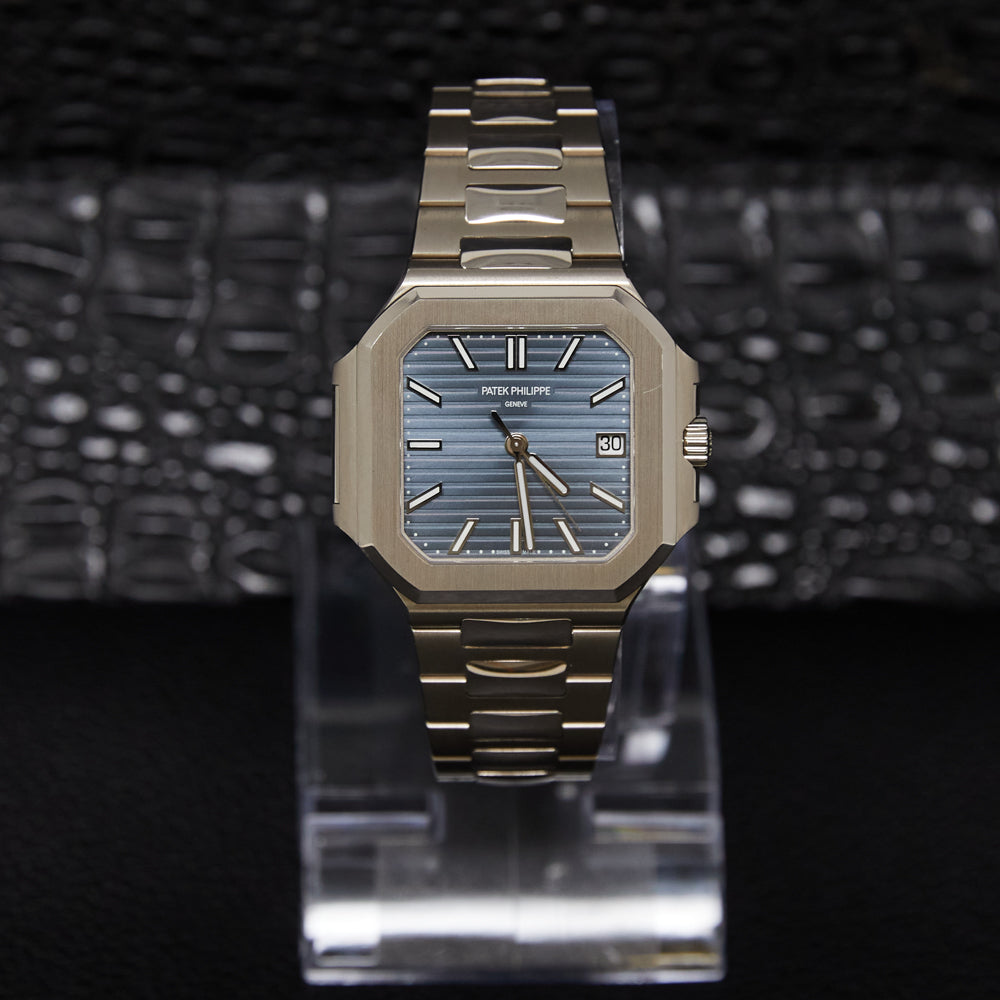 Patek Philippe Cubitus Blue Index Dial on White Gold 7128/1G-001 Complete 2025
