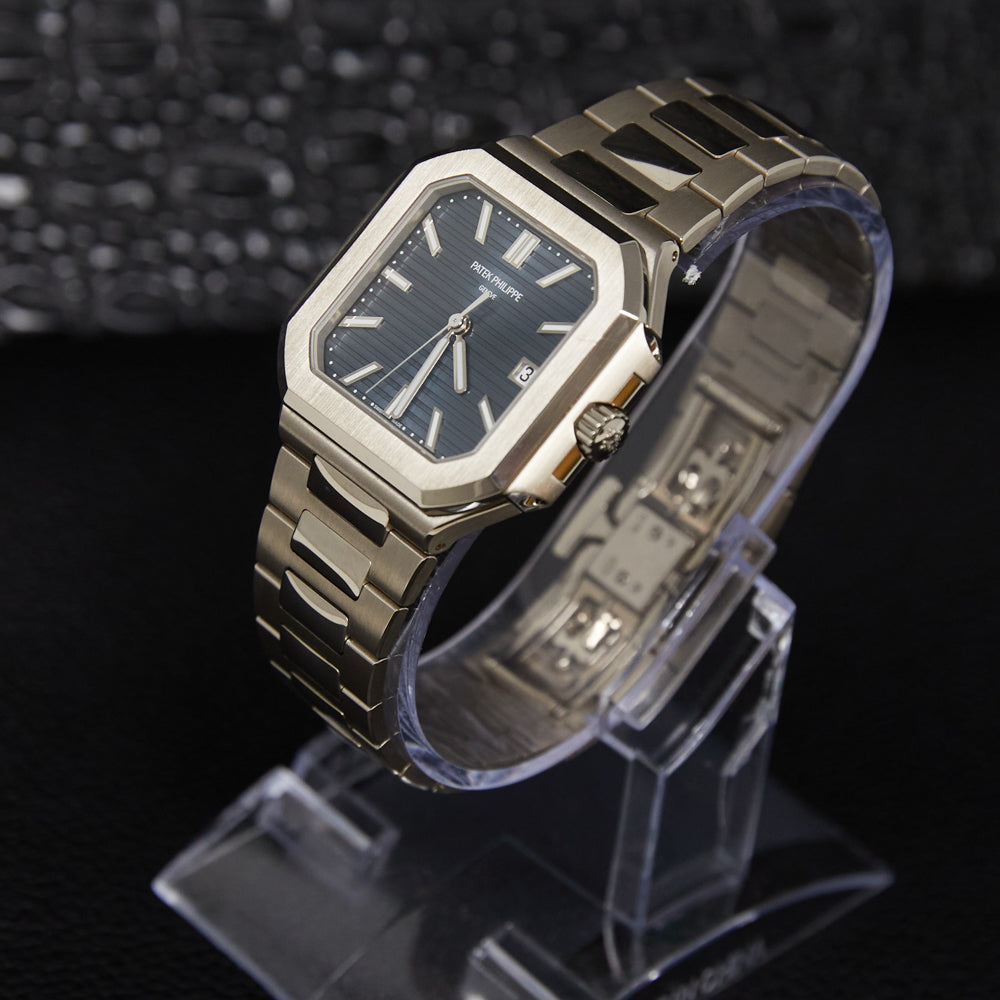 Patek Philippe Cubitus Blue Index Dial on White Gold 7128/1G-001 Complete 2025