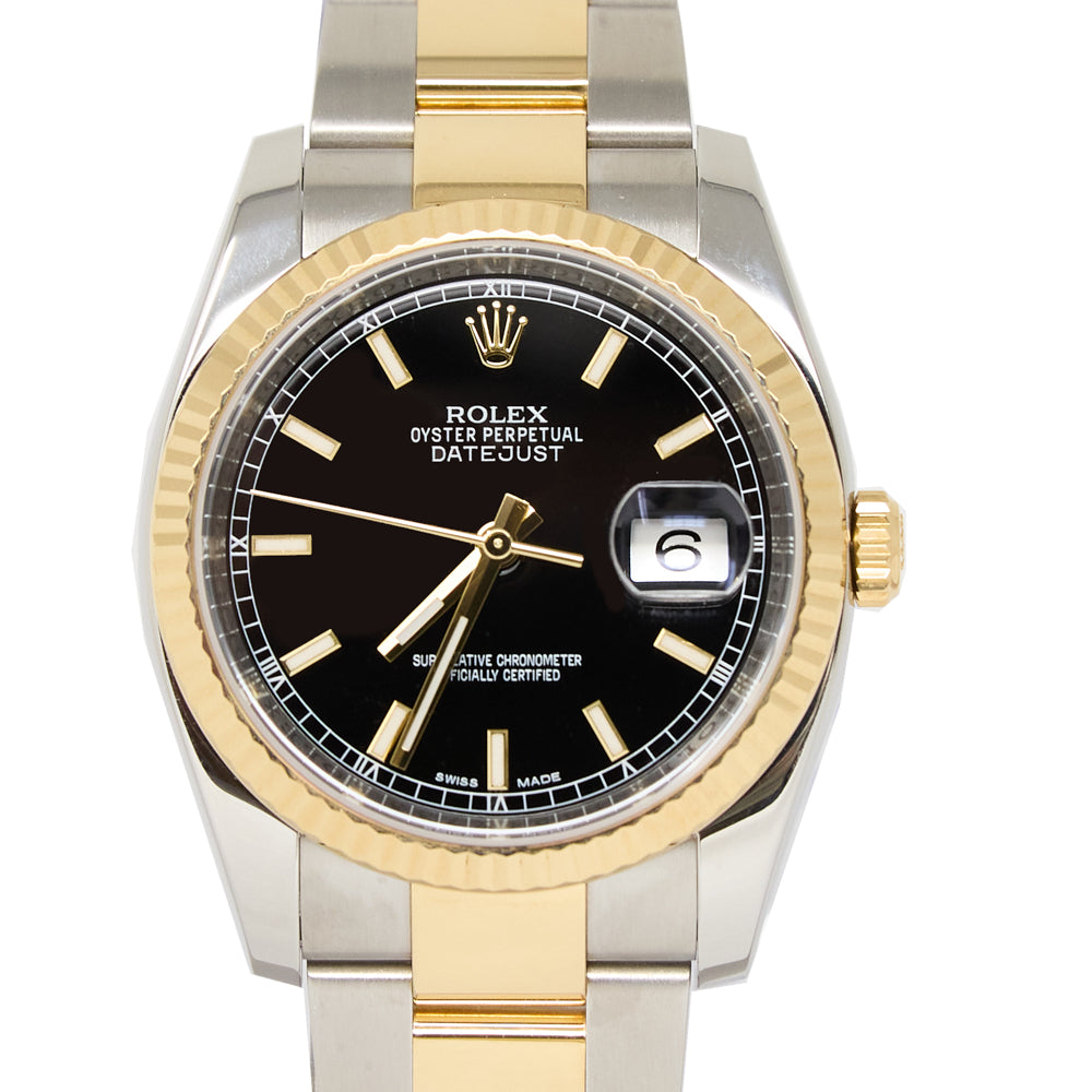 Rolex Datejust Black Dial on Oyster 116233 Complete 2013