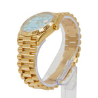 Rolex Day-Date 36 Turquoise Diamond Index Roman 9 Dial on Presidential 128238 Complete 2019
