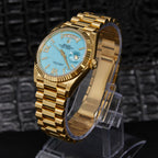 Rolex Day-Date 36 Turquoise Diamond Index Roman 9 Dial on Presidential 128238 Complete 2019