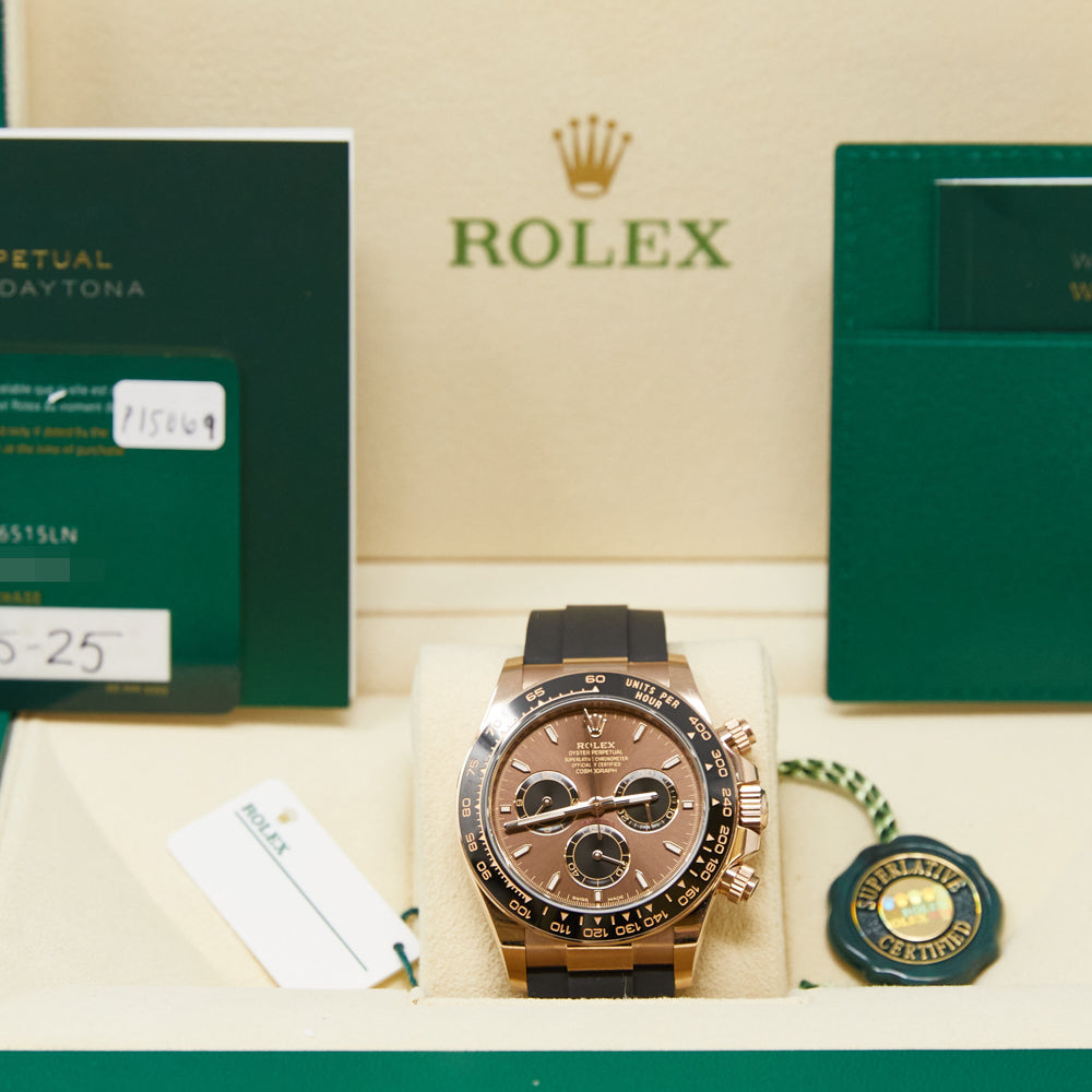 Rolex Daytona Chocolate Dial on Oysterflex 126515LN Complete 2025