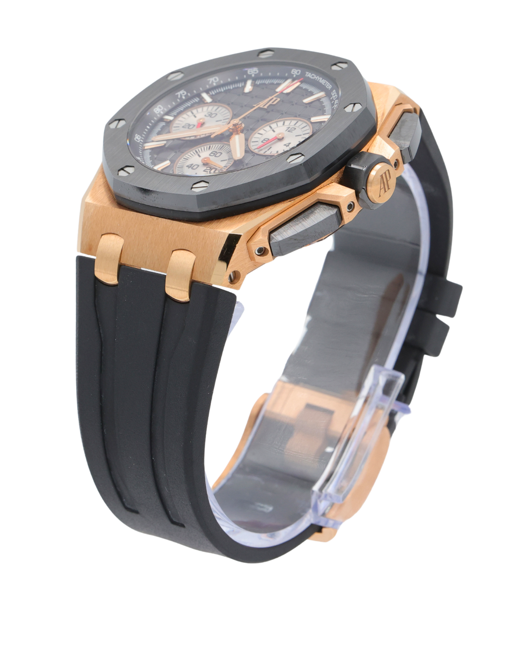 Audemars Piguet Royal Oak Offshore Chronograph Black Dial on Rubber Strap 26420RO.OO.A002CA.01 Complete Open Date