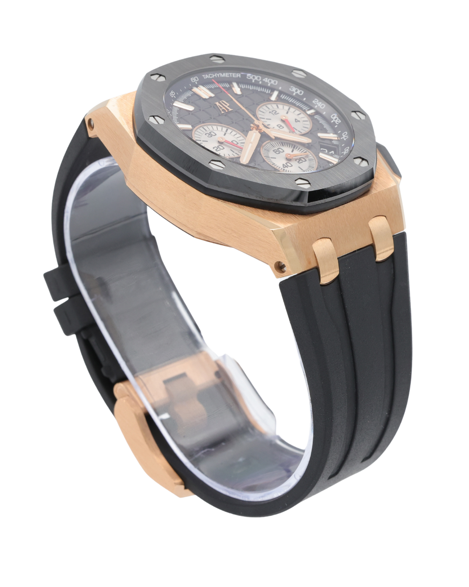 Audemars Piguet Royal Oak Offshore Chronograph Black Dial on Rubber Strap 26420RO.OO.A002CA.01 Complete Open Date