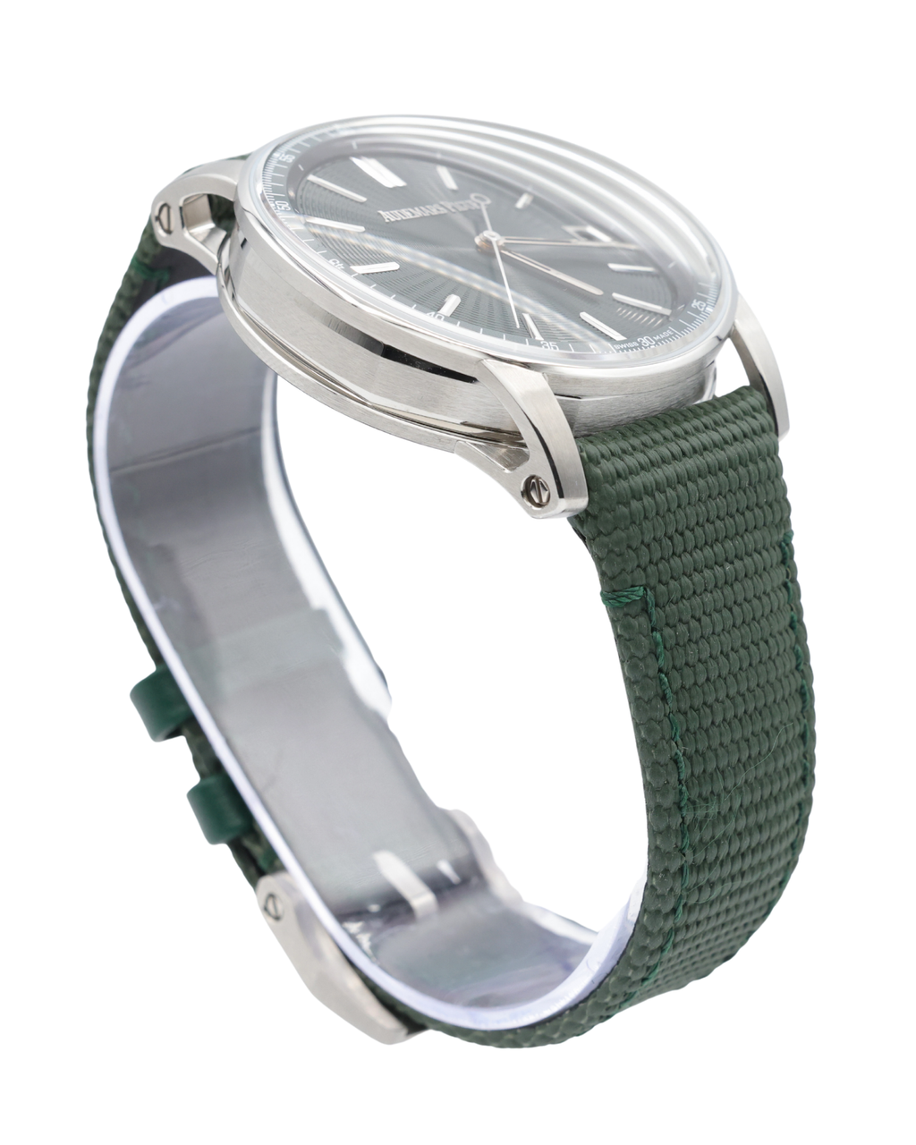 Audemars Piguet Code 11.59 Selfwinding Green Dial on Green rubber-coated strap with stainless steel pin buckle. 15210ST.OO.A056KB.01 Complete 2025