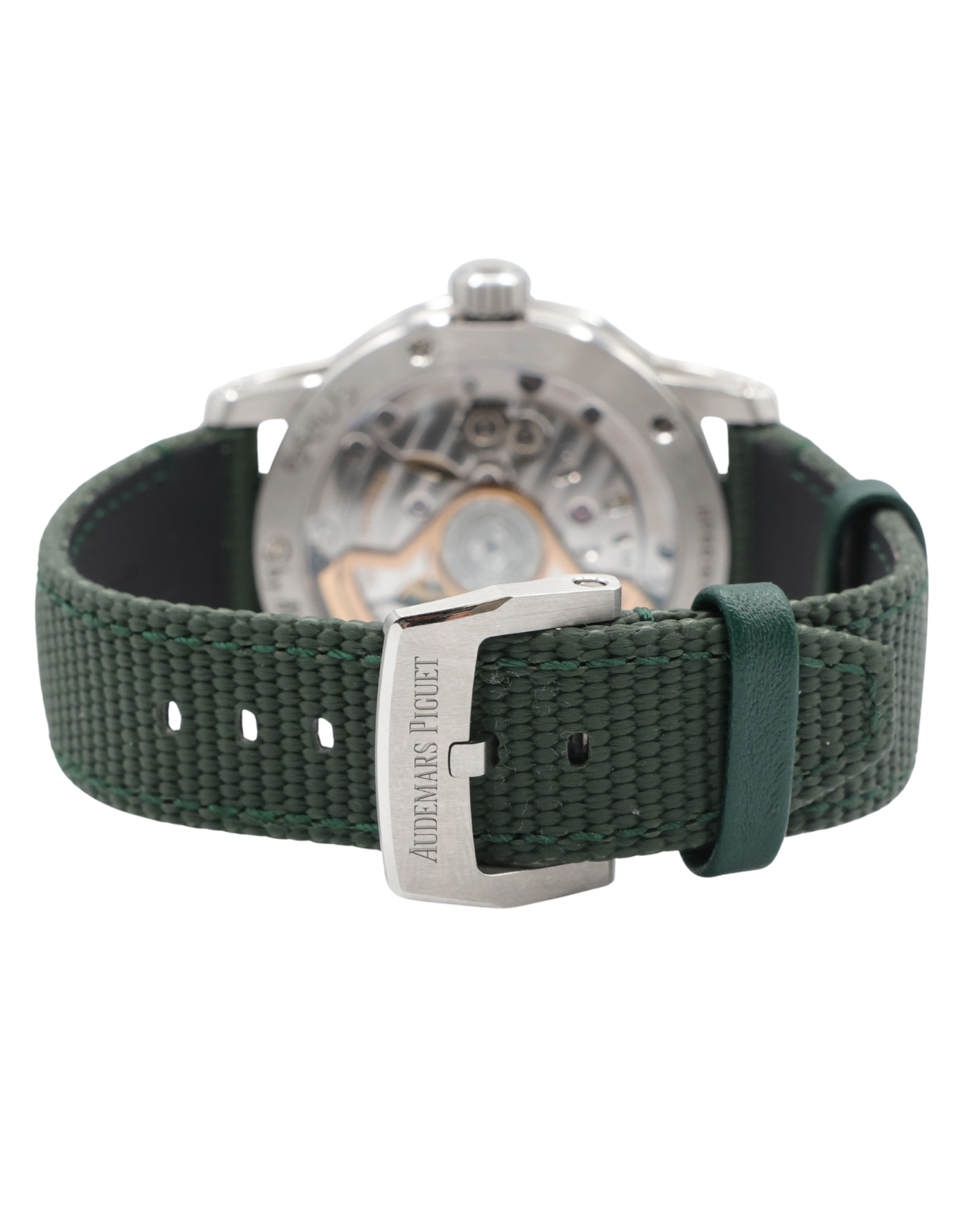 Audemars Piguet Code 11.59 Selfwinding Green Dial on Green rubber-coated strap with stainless steel pin buckle. 15210ST.OO.A056KB.01 Complete 2025