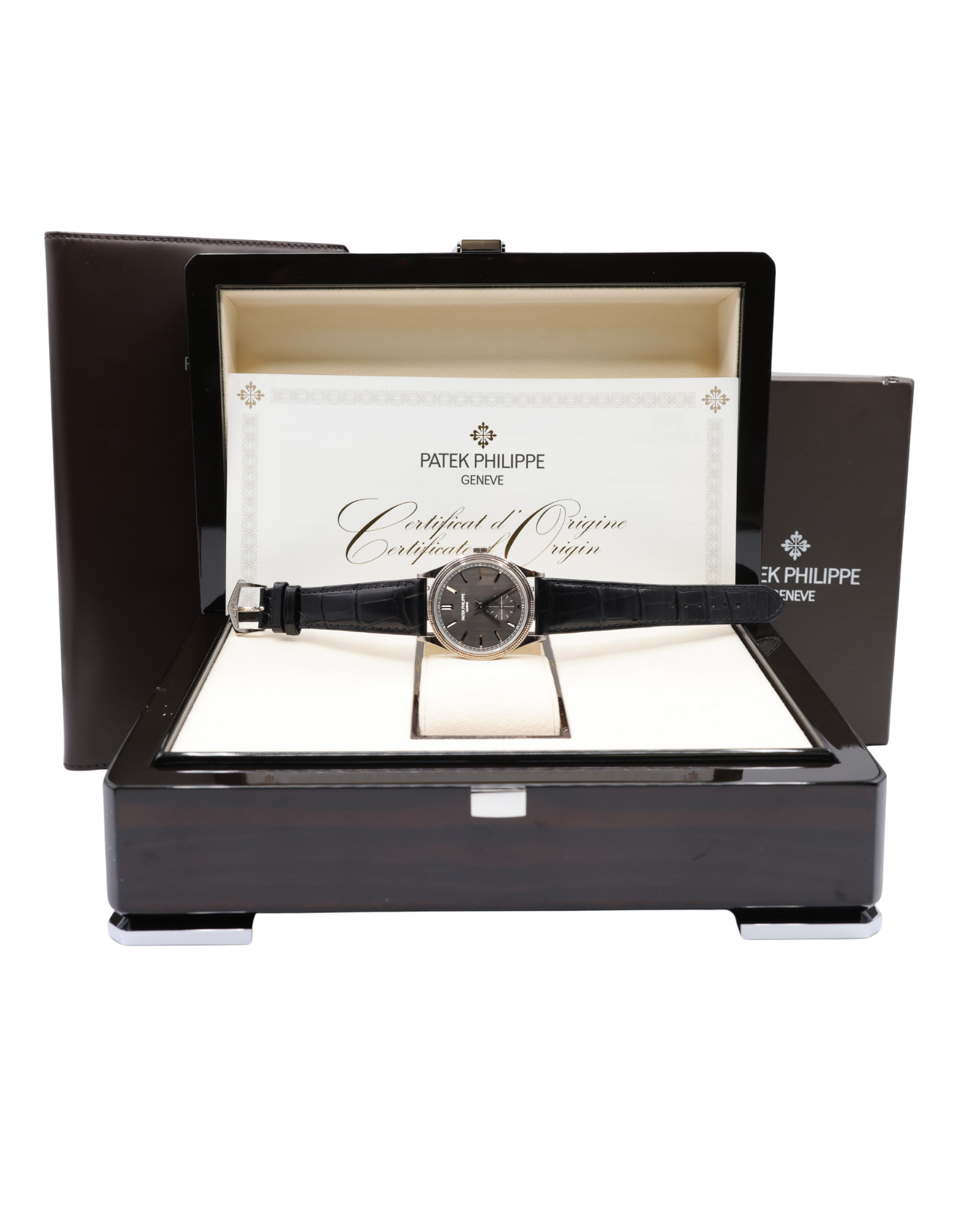 Patek Philippe Calatrava Charcoal Gray Dial on Strap 6119G-001 Complete 2024