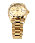 Rolex Day-Date 36mm Champagne Stick Dial on President 18038