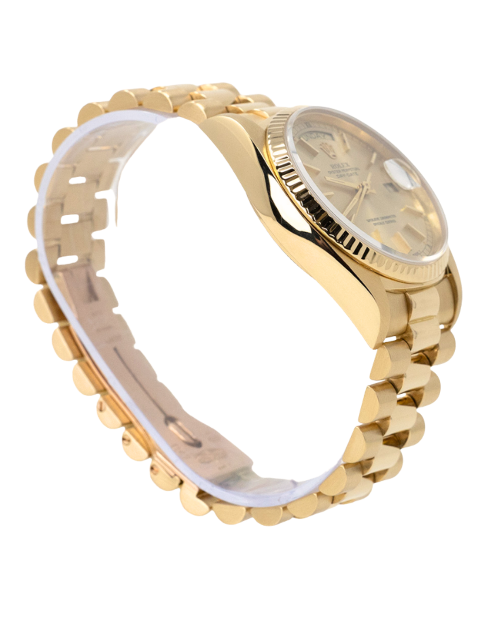 Rolex Day-Date 36mm Champagne Stick Dial on President 18038