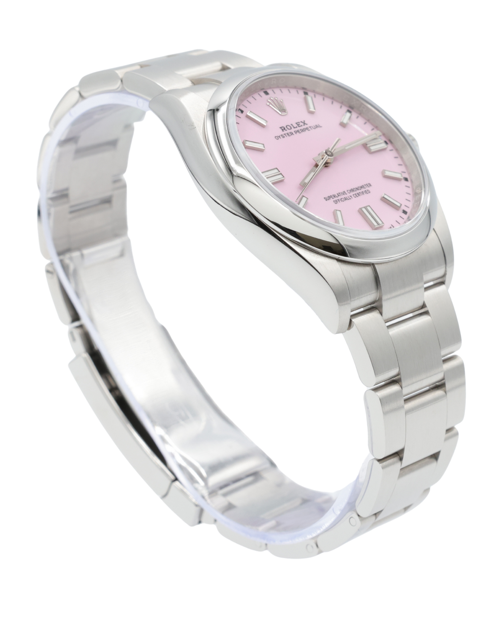 Rolex Oyster Perpetual 36 Candy Pink Index Dial on Oyster 126000 Complete 2025