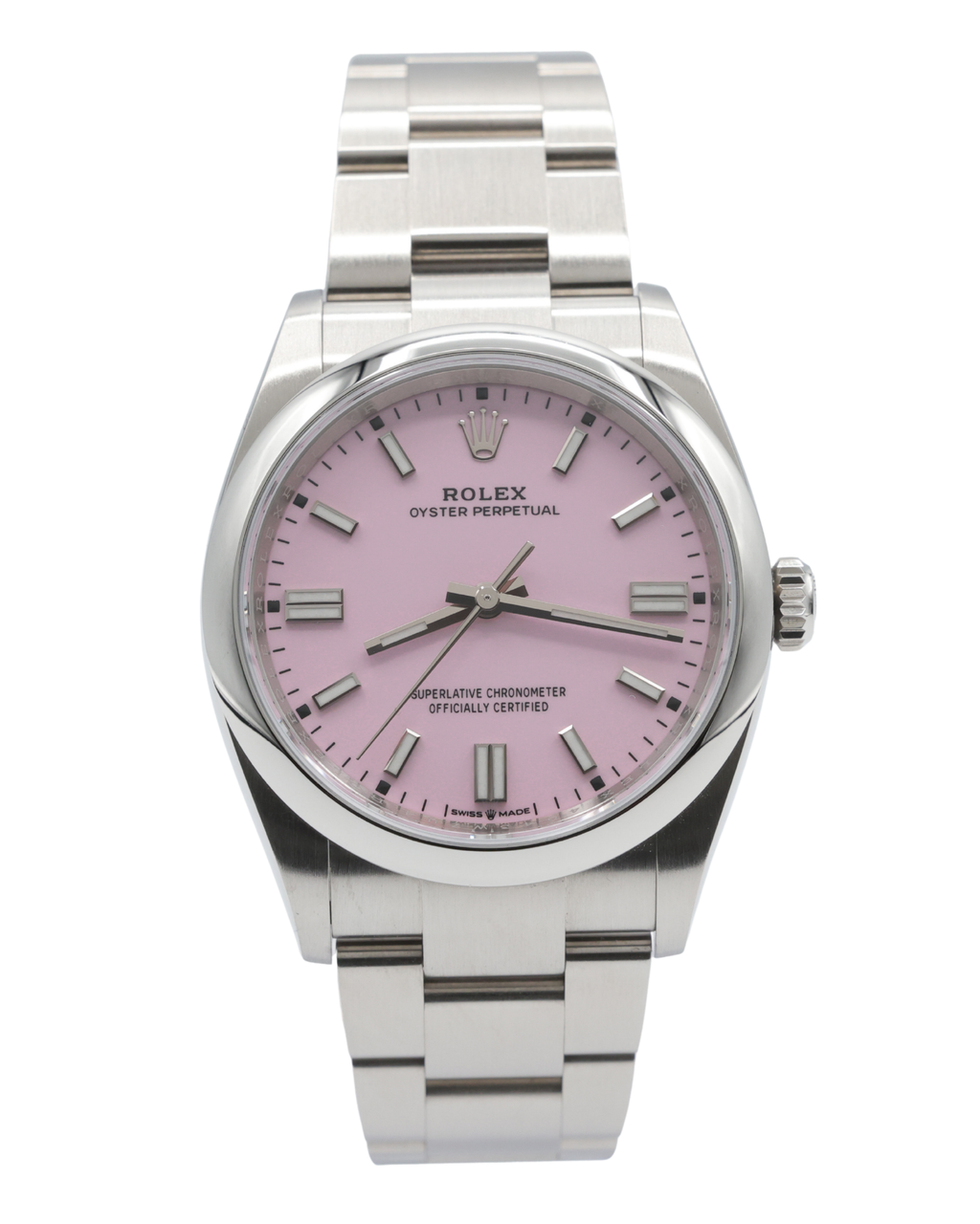 Rolex Oyster Perpetual 36 Candy Pink Index Dial on Oyster 126000 Complete 2025