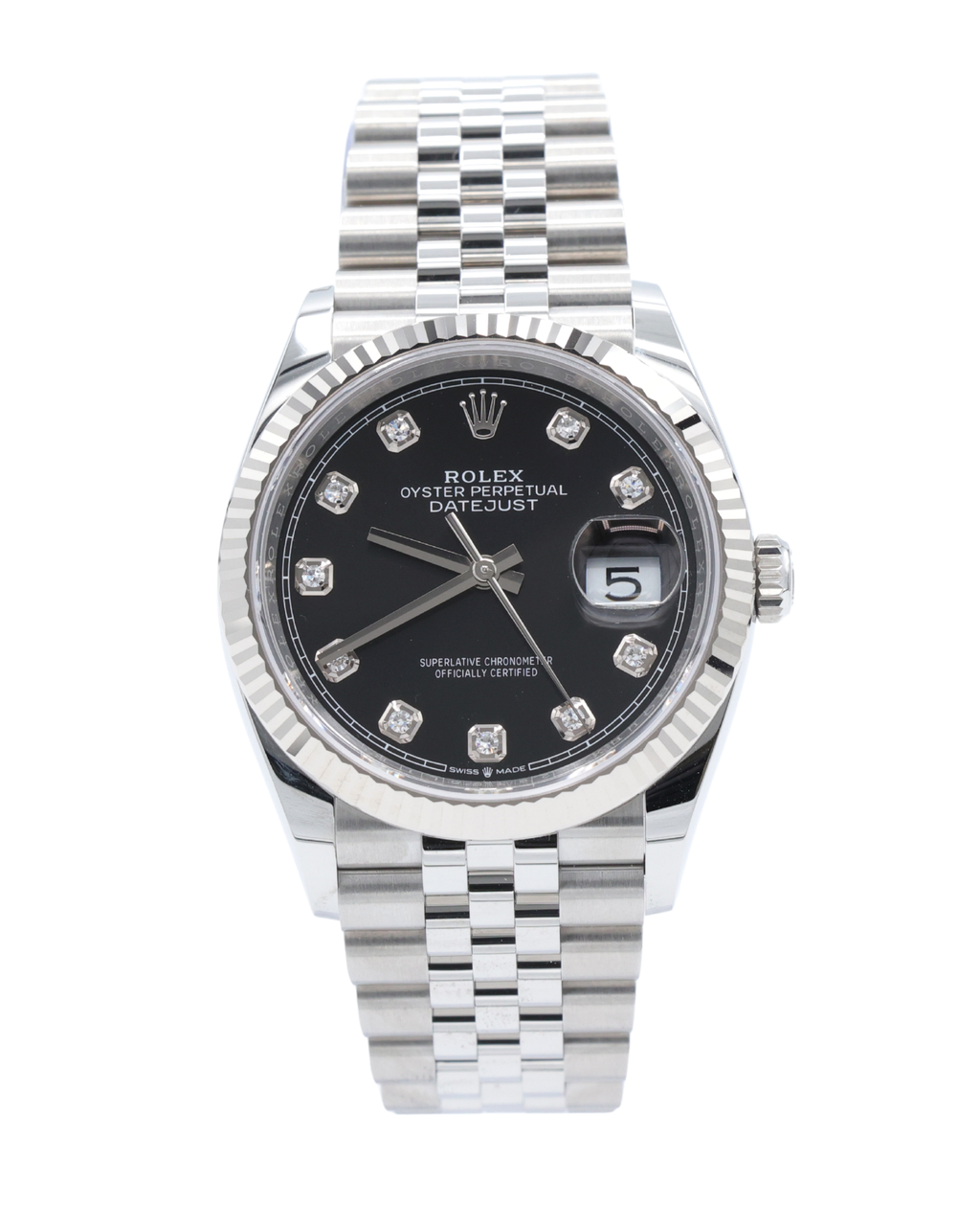 Rolex Datejust Black Diamond Dial on Jubilee 126234 Complete 2025