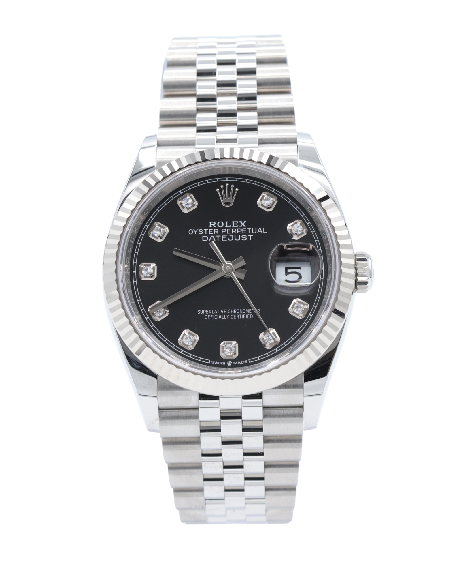 Rolex Datejust Black Diamond Dial on Jubilee 126234 Complete 2025