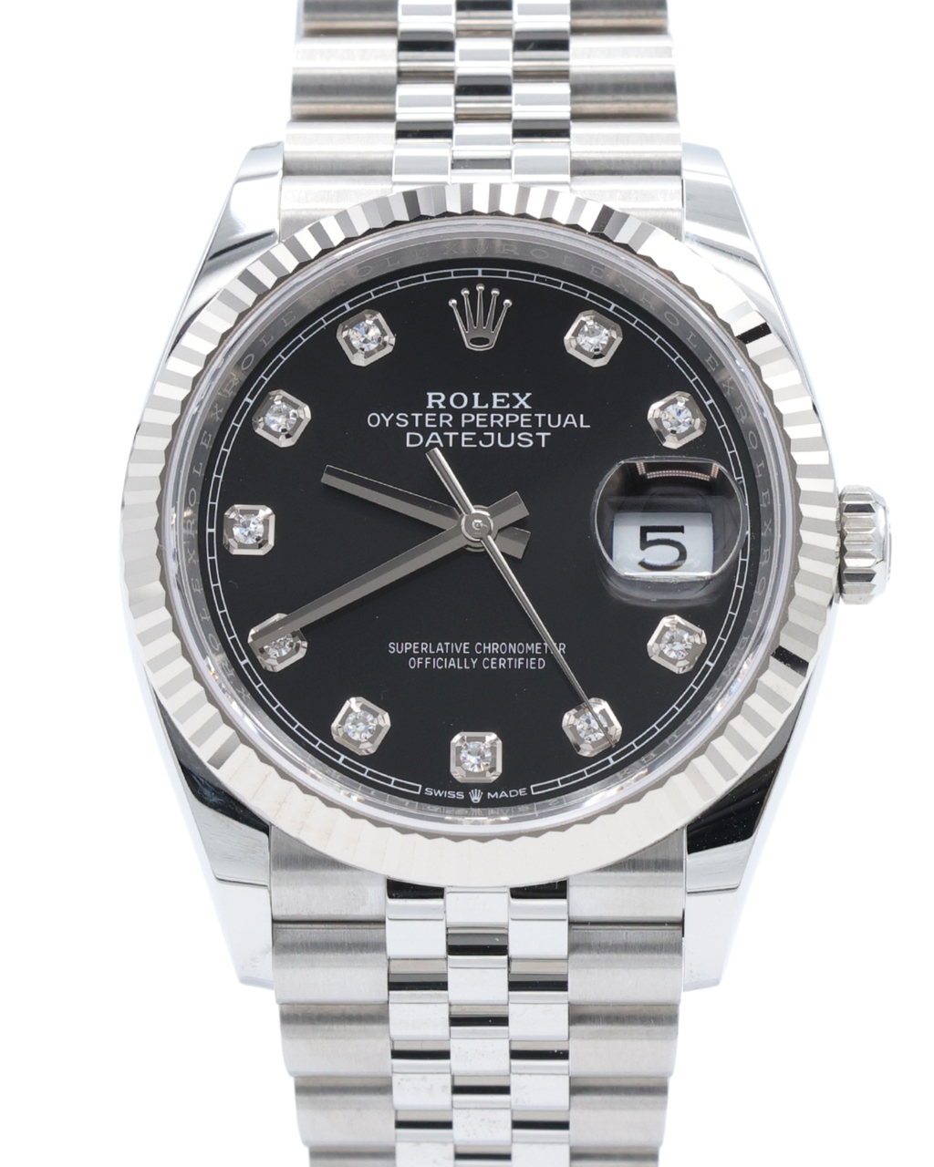 Rolex Datejust Black Diamond Dial on Jubilee 126234 Complete 2025