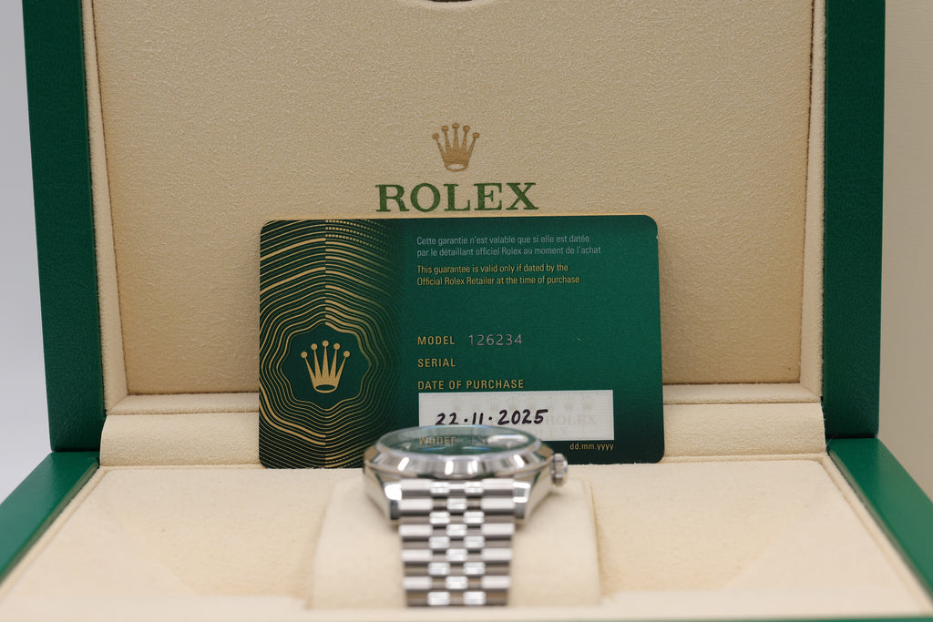 Rolex Datejust Black Diamond Dial on Jubilee 126234 Complete 2025