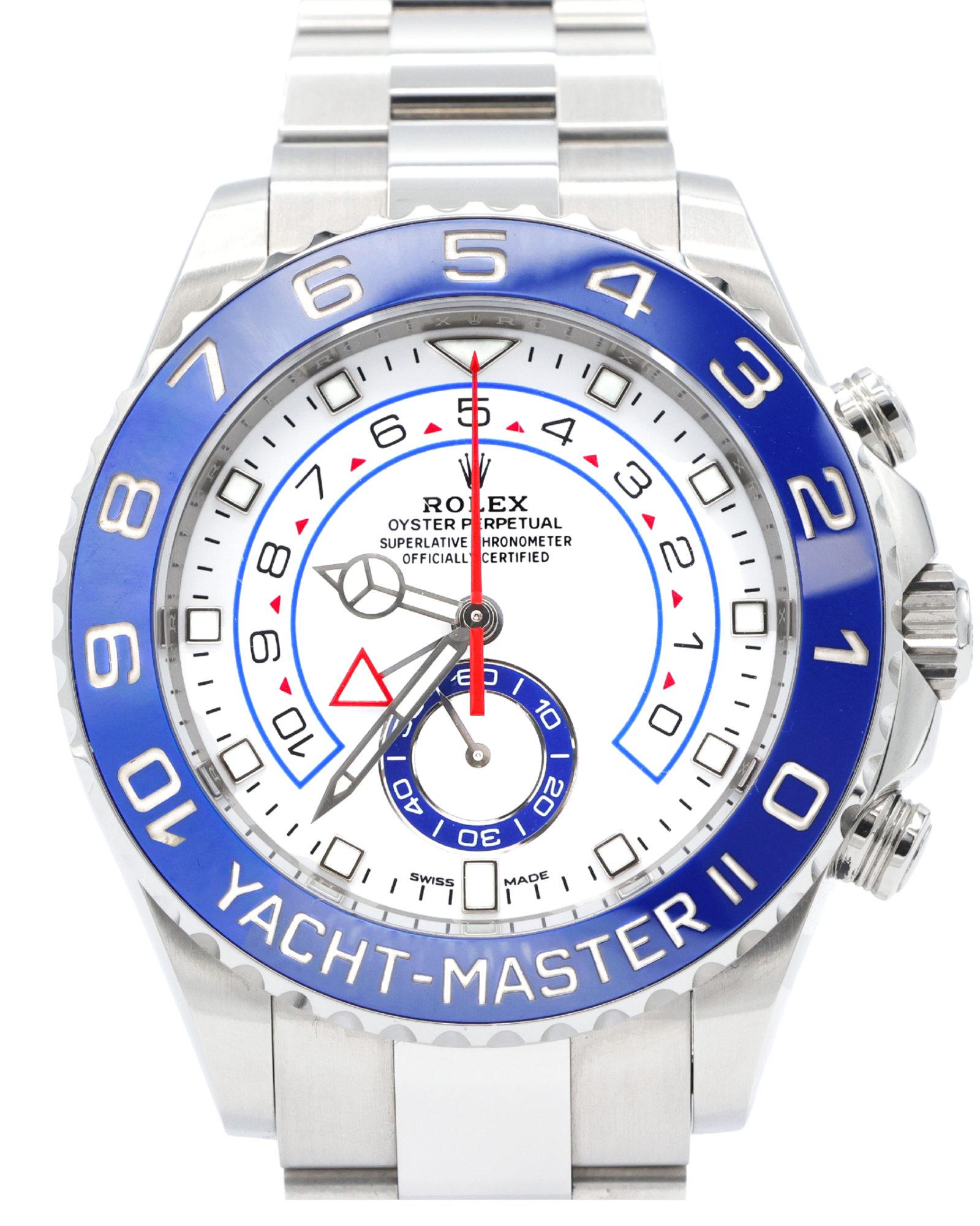Rolex Yacht-Master II Matt White Dial on Oyster 116680 Complete 2023