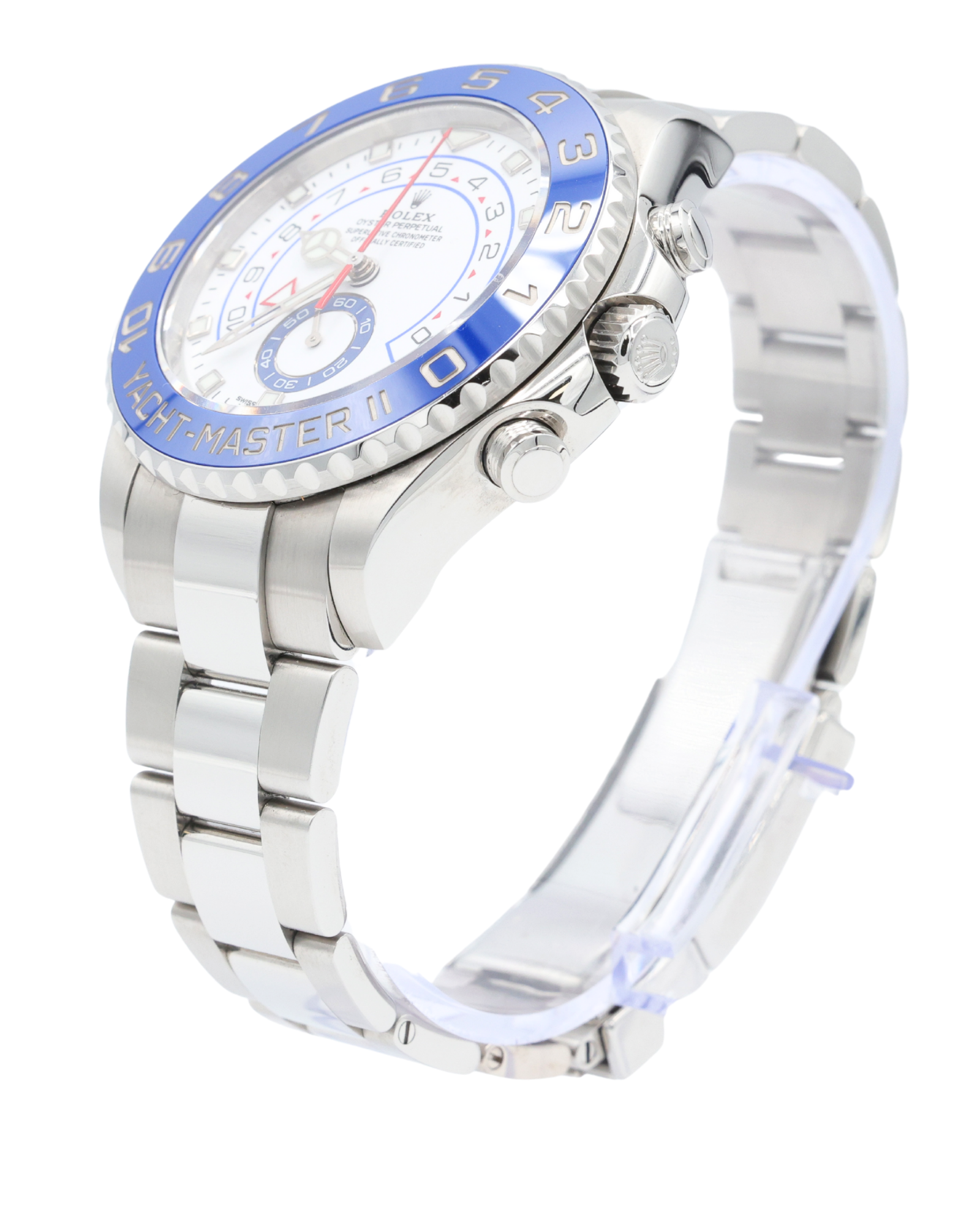 Rolex Yacht-Master II Matt White Dial on Oyster 116680 Complete 2023
