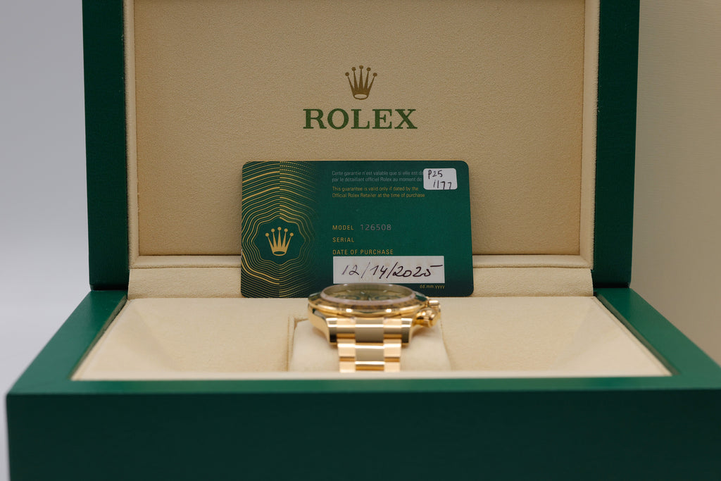 Rolex Daytona Golden Index Dial on Oyster 126508 Complete 2025