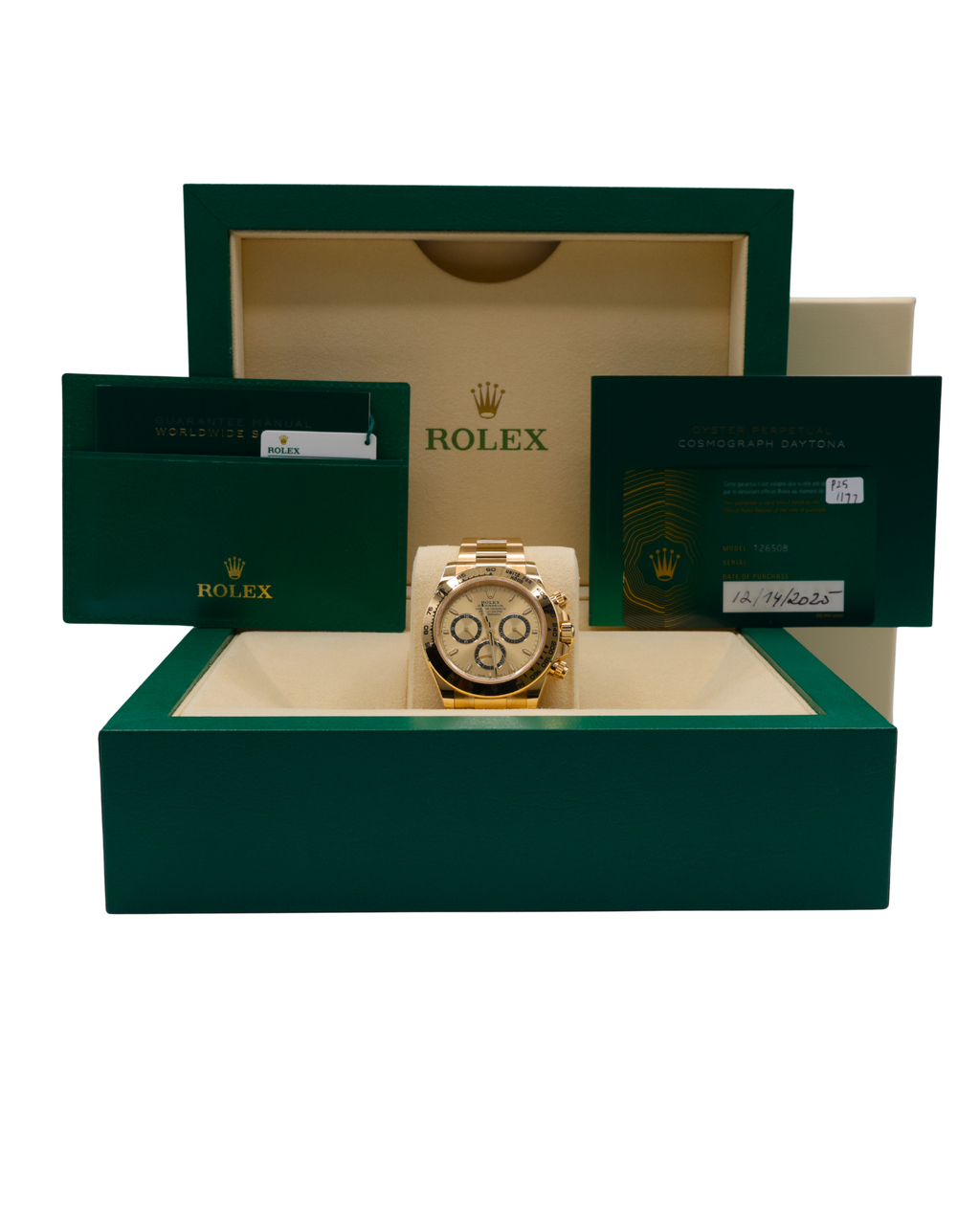 Rolex Daytona Golden Index Dial on Oyster 126508 Complete 2025