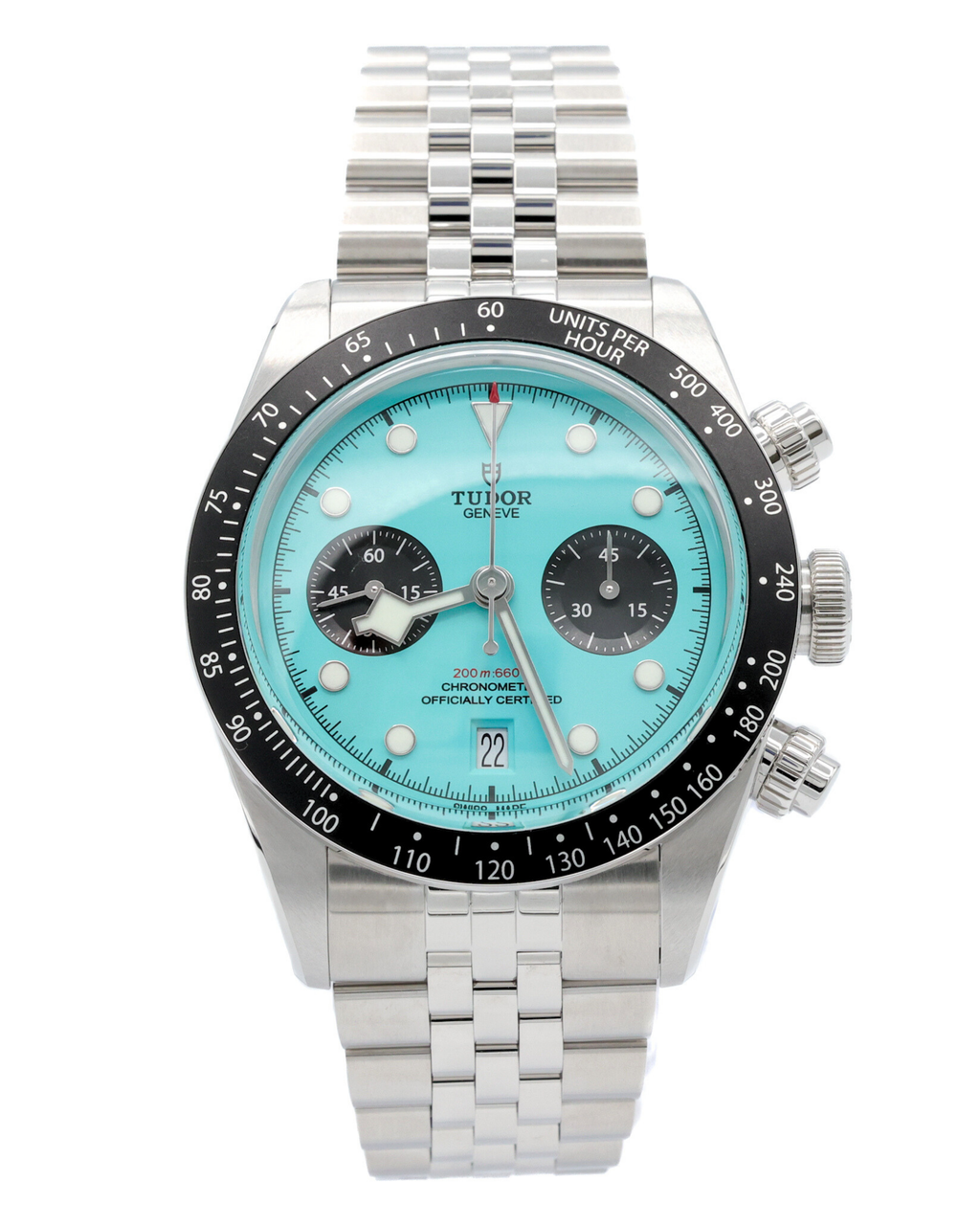 Tudor Black Bay Chrono Turquoise Dial on Stainless Steel M79360N-0024 Complete 2025