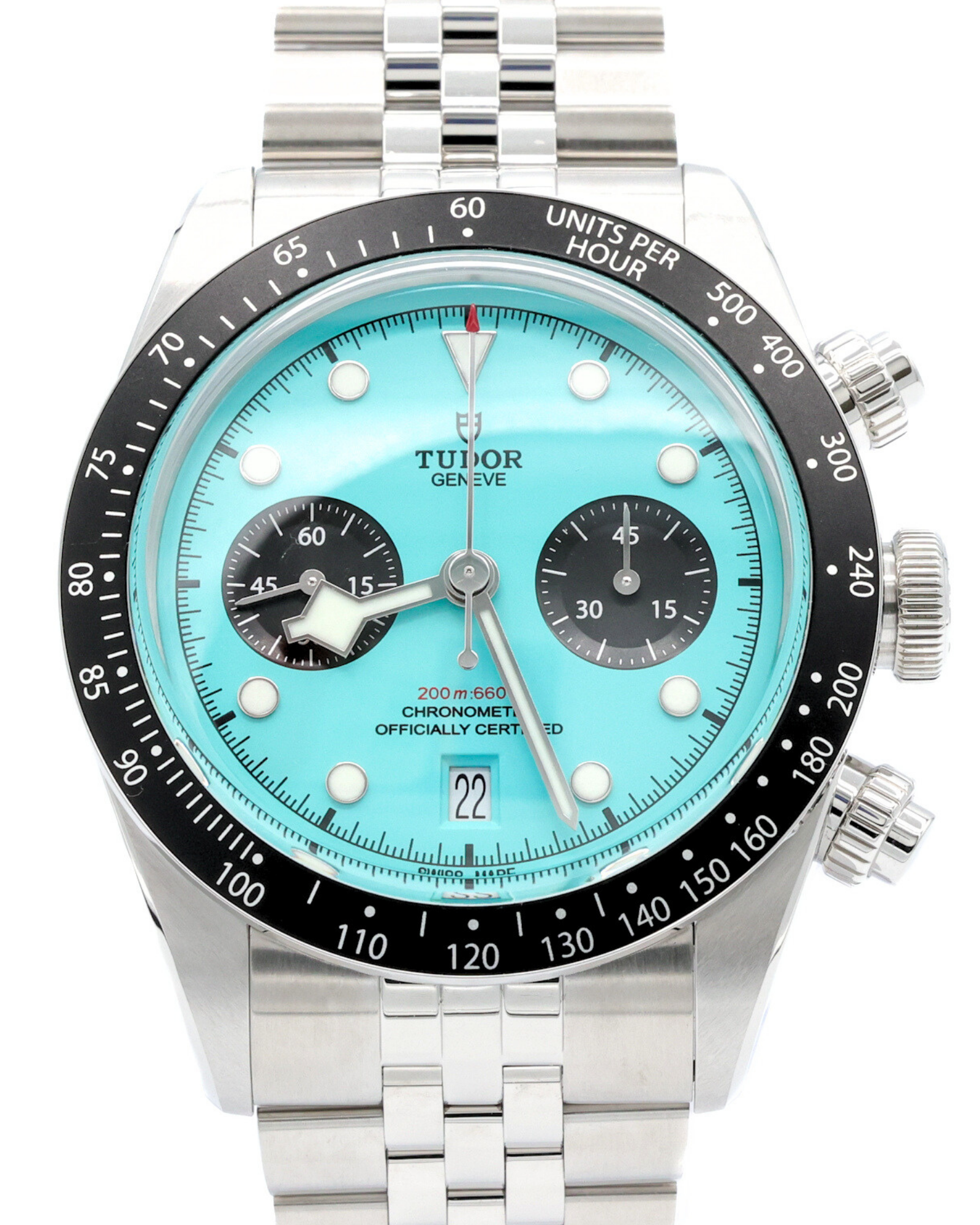 Tudor Black Bay Chrono Turquoise Dial on Stainless Steel M79360N-0024 Complete 2025