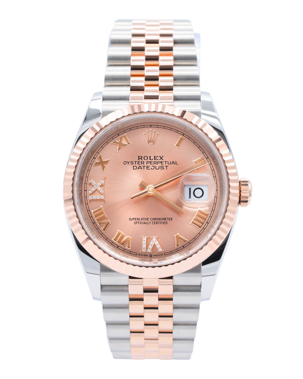 Rolex Datejust 36 Rose Roman Dial on Jubilee 126231 Complete 2025
