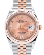 Rolex Datejust 36 Rose Roman Dial on Jubilee 126231 Complete 2025