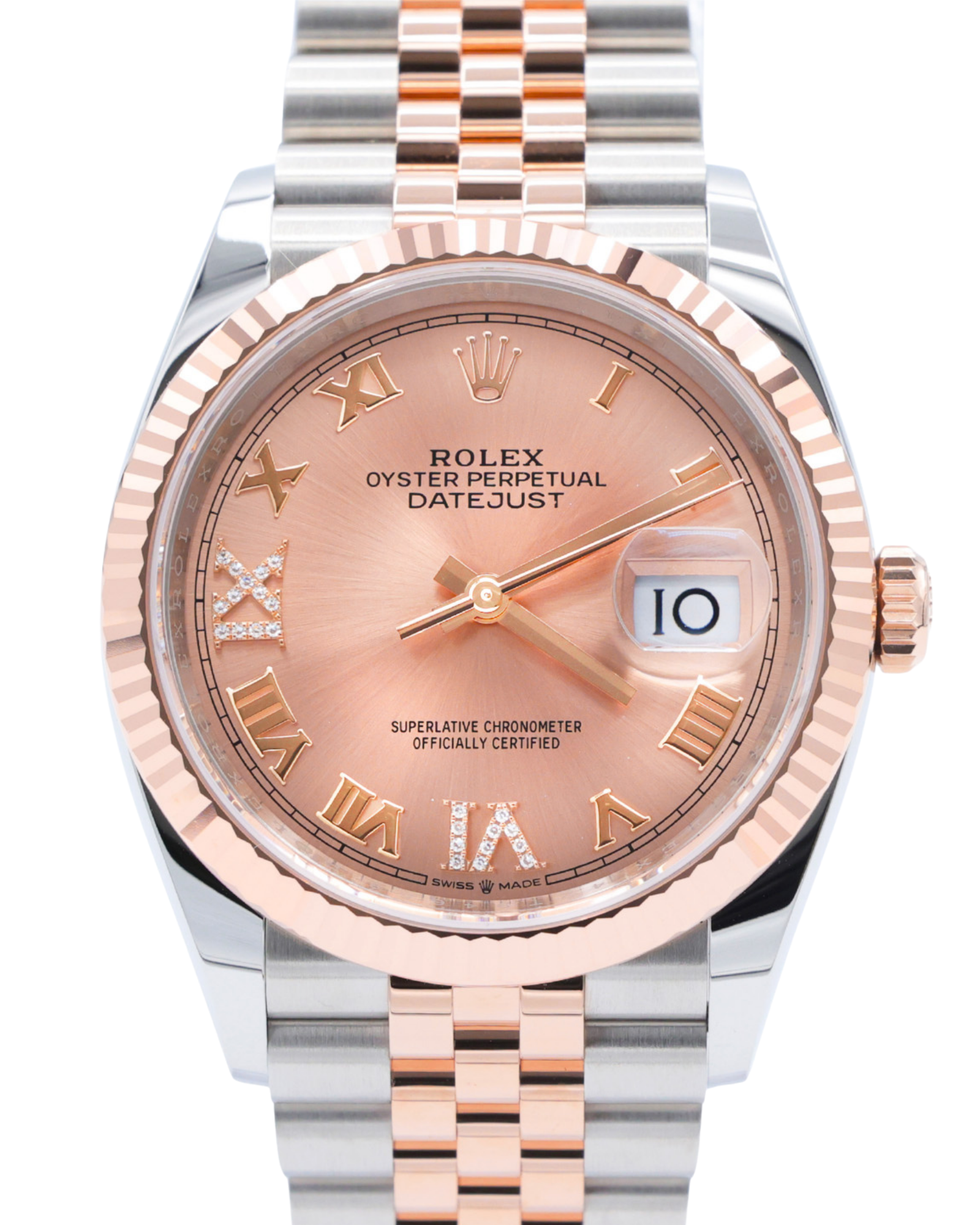 Rolex Datejust 36 Rose Roman Dial on Jubilee 126231 Complete 2025