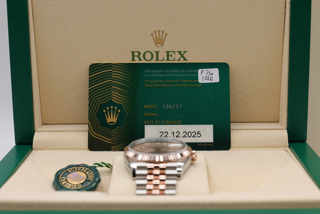 Rolex Datejust 36 Rose Roman Dial on Jubilee 126231 Complete 2025