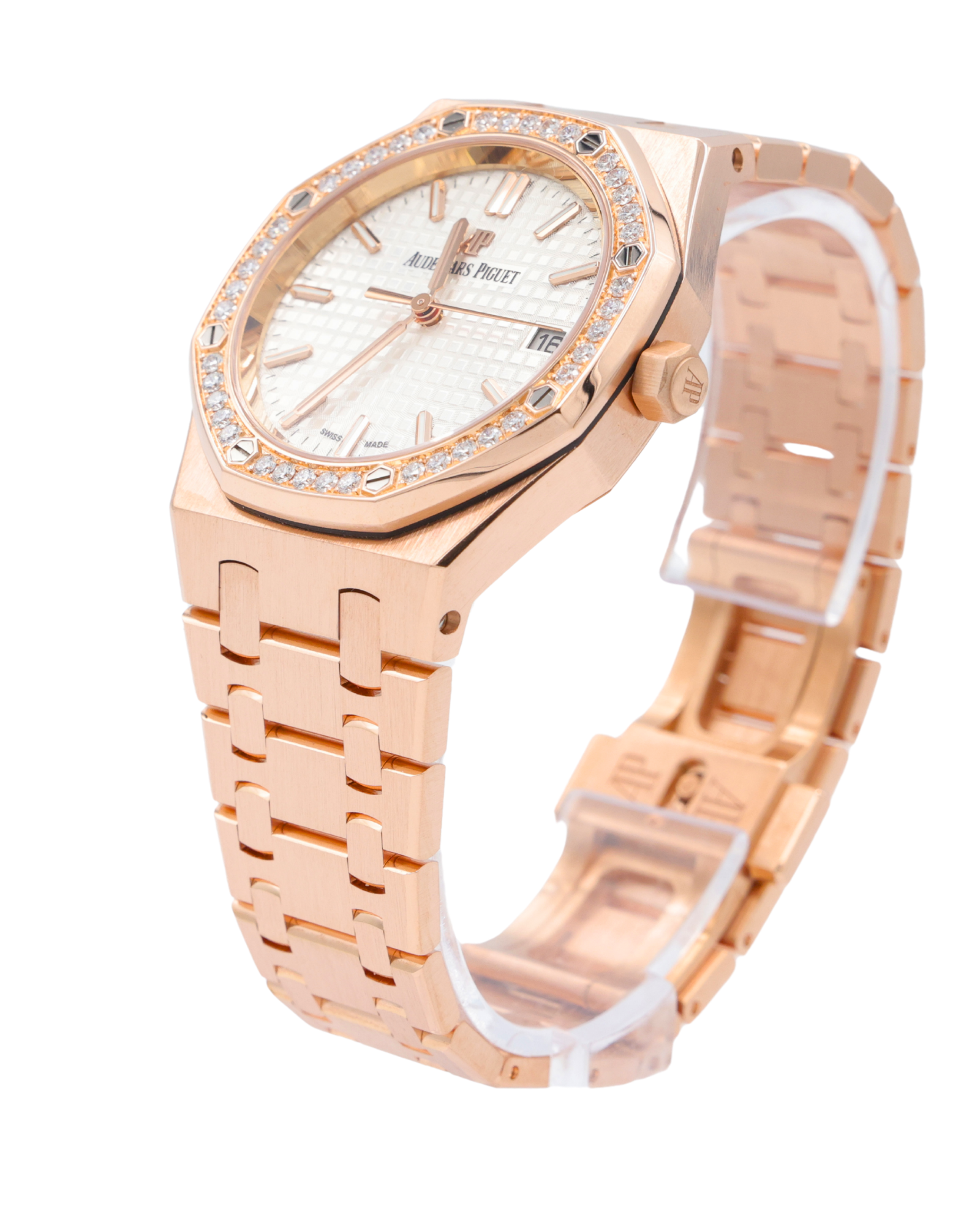 Audemars Piguet Royal Oak Selfwinding Silver Dial on Bracelet 77351OR.ZZ.1261OR.01 Complete Open Date