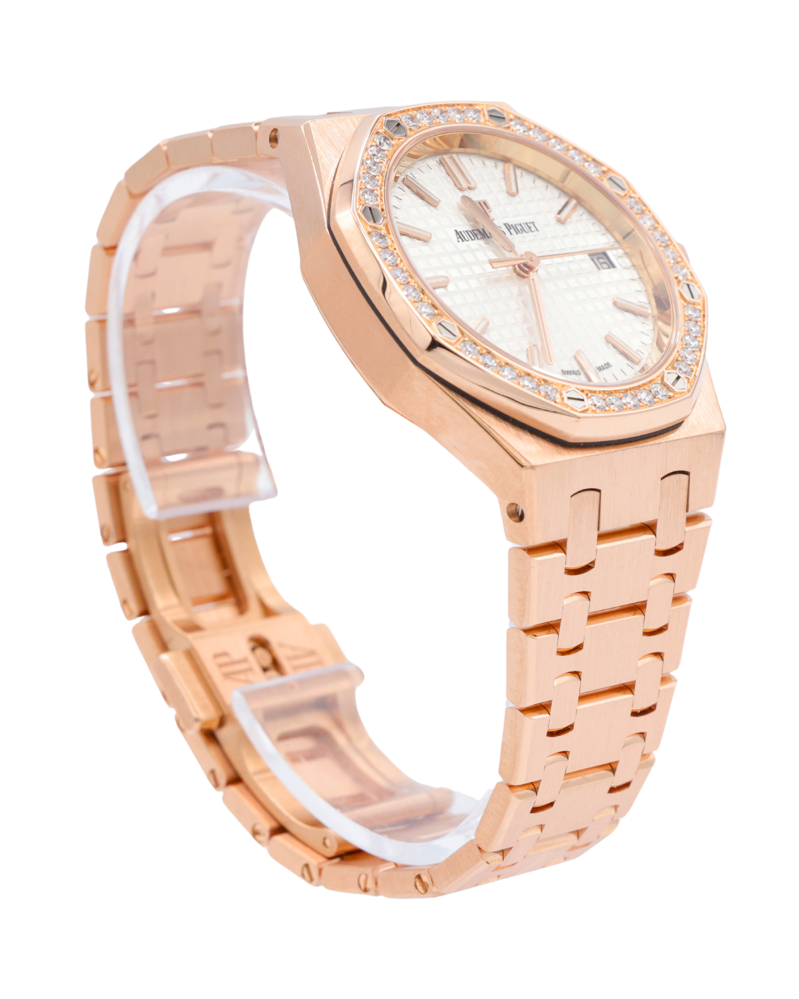 Audemars Piguet Royal Oak Selfwinding Silver Dial on Bracelet 77351OR.ZZ.1261OR.01 Complete Open Date