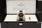 Patek Philippe Complications - Annual Calendar - Moon Phases Olive Green Sunburst Dial on Alligator leather with square scales, hand-stitched, patinated two-tone green 5205R-011 Complete 2024