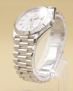 Rolex Day-Date 40 Meteorite Baguette Diamond Dial on President 228239 Complete 2020