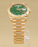 Rolex Day-Date 40 Green Roman Dial on President 228238 Complete 2024