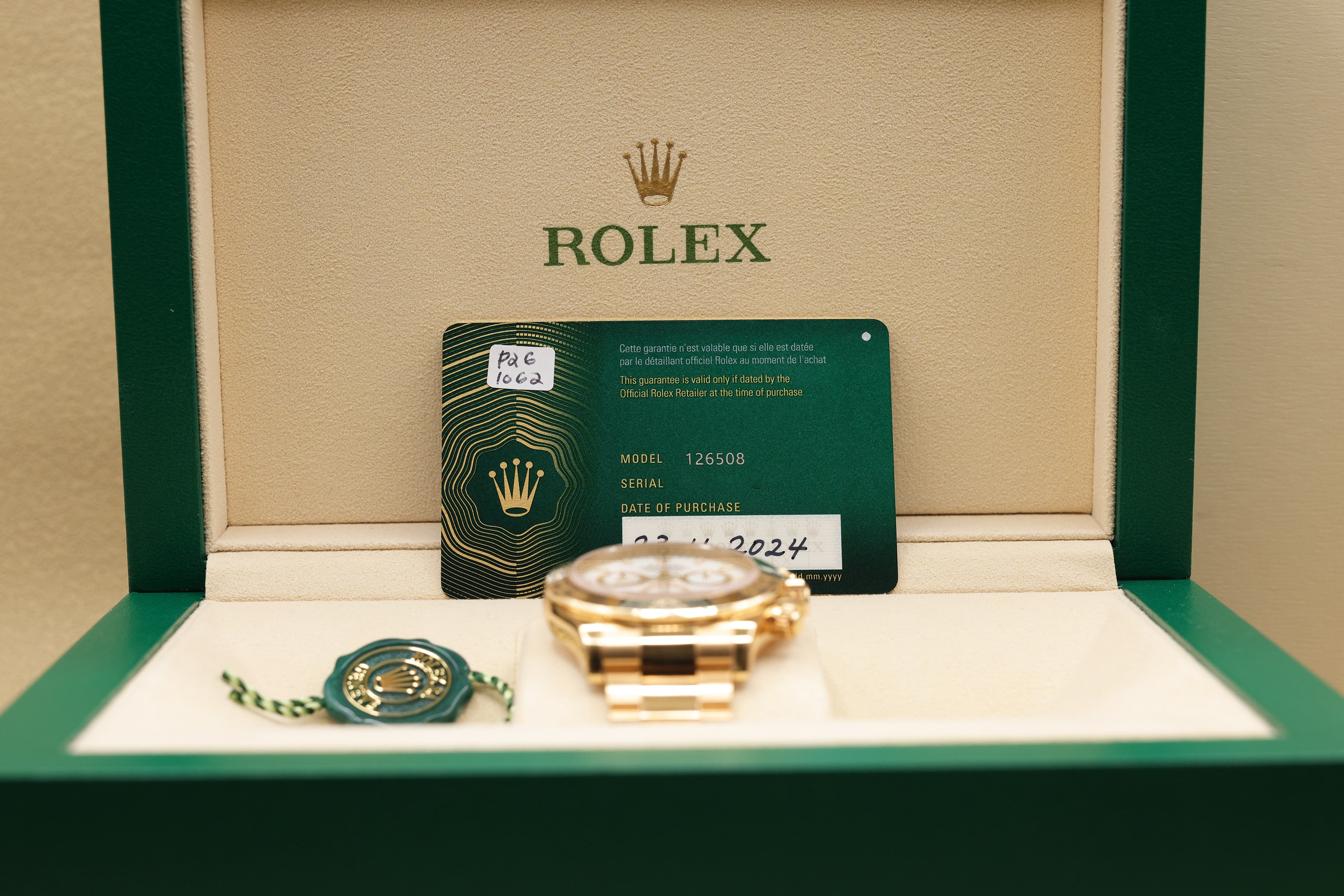 Rolex Daytona White Index Dial on Oyster 126508 Complete 2024