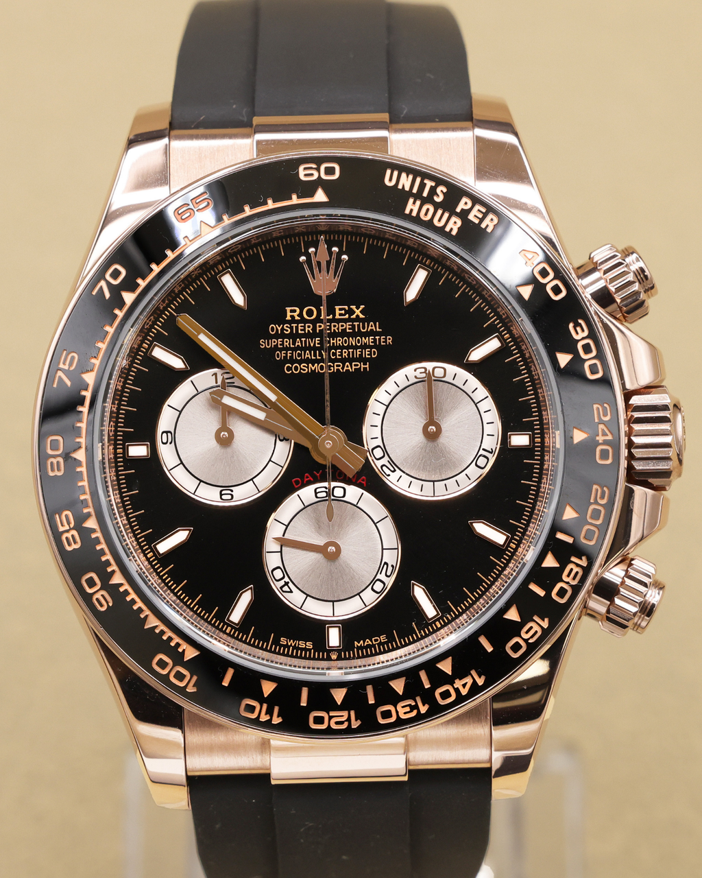 Rolex Daytona Black And Sundust Index Dial on Oysterflex 126515LN Complete 2024