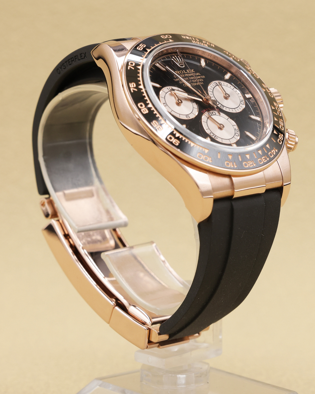 Rolex Daytona Black And Sundust Index Dial on Oysterflex 126515LN Complete 2024