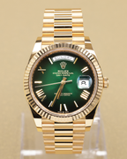 Rolex Day-Date 40 Green Ombre Roman Dial on Presidential 228238 Complete 2026