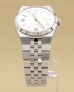 Rolex Land-Dweller 40 Intense White, Honeycomb Motif Dial on Flat Jubilee 127334 Complete 2025