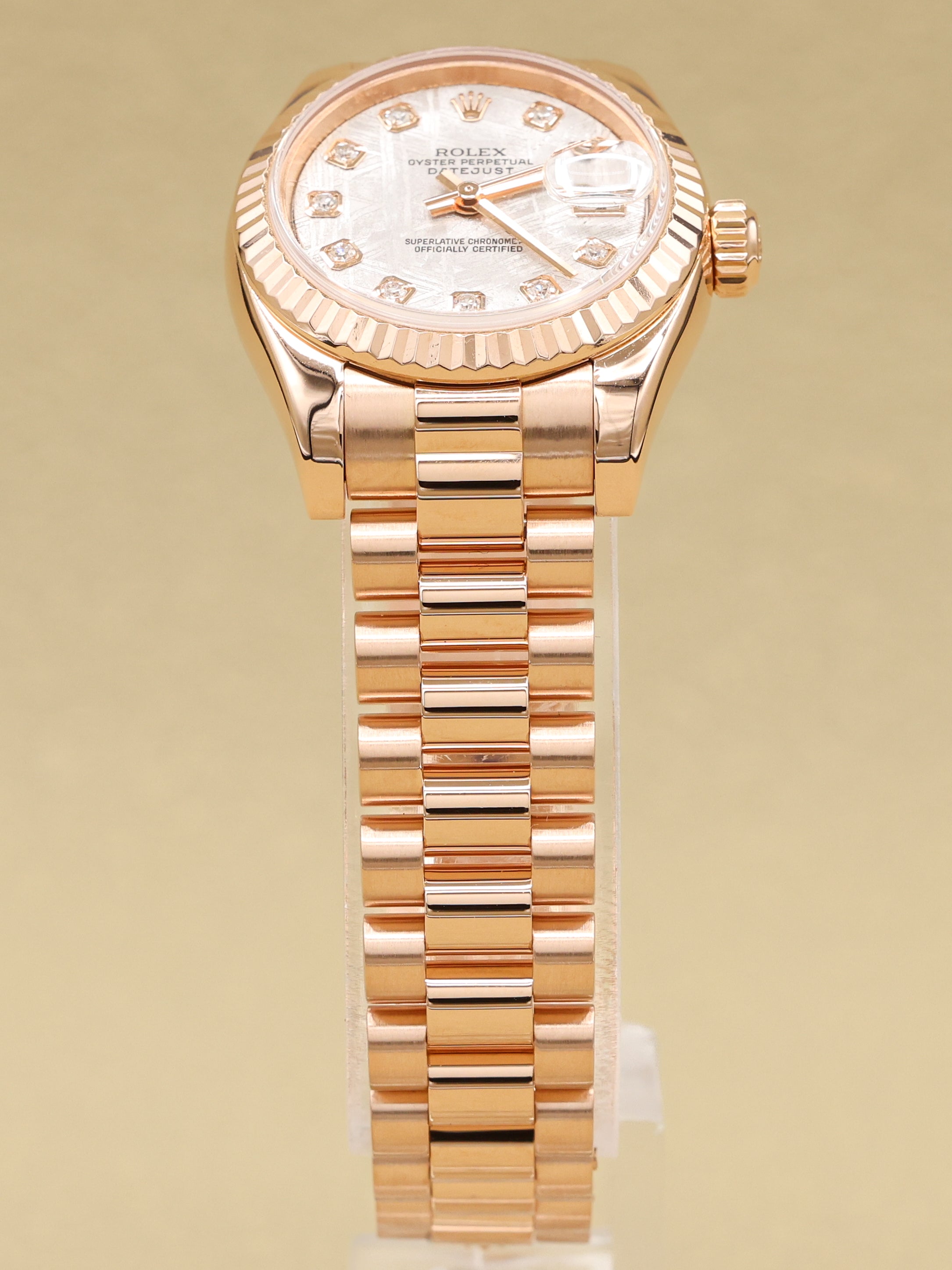 Rolex Datejust Lady President Metorite Diamond Dial Dial on President 179175 Complete Open Date