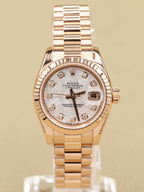 Rolex Datejust Lady President Metorite Diamond Dial Dial on President 179175 Complete Open Date