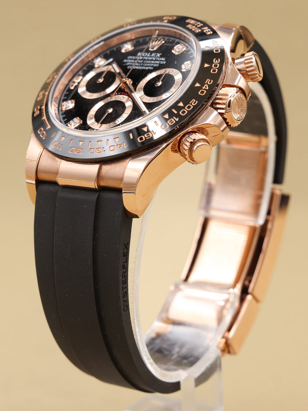 Rolex Daytona Black Diamond Dial on Oysterflex 116515LN Complete 2023