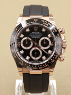 Rolex Daytona Black Diamond Dial on Oysterflex 116515LN Complete 2023