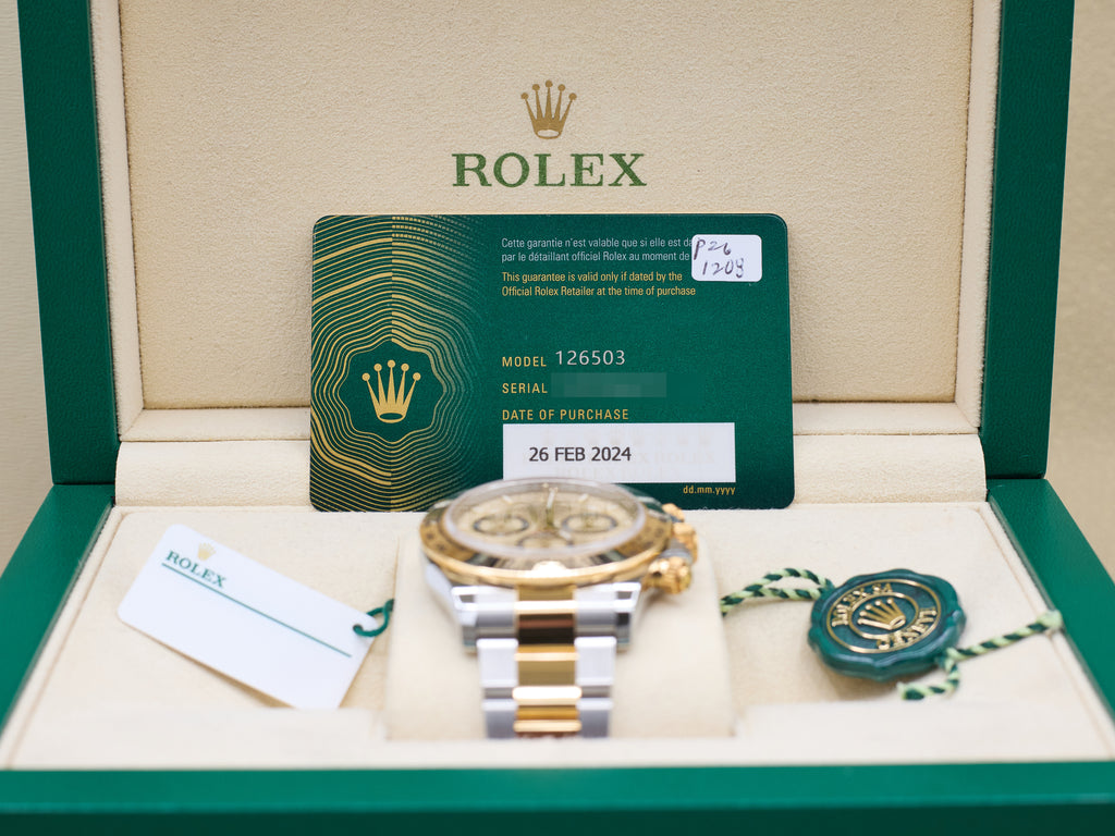 Rolex Daytona Golden Index Dial on Oyster 126503 Complete 2024
