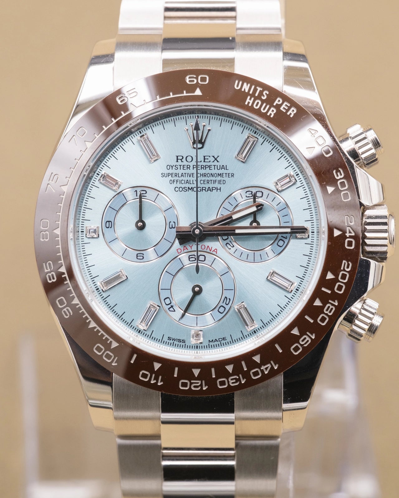 Rolex Daytona Ice Blue Diamond Dial on Oyster 116506 Complete 2023