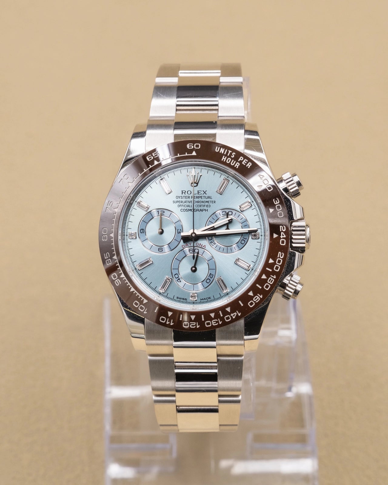 Rolex Daytona Ice Blue Diamond Dial on Oyster 116506 Complete 2023