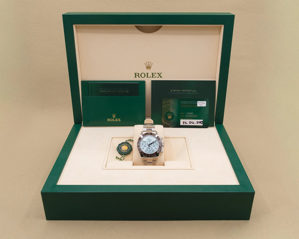 Rolex Daytona Ice Blue Diamond Dial on Oyster 116506 Complete 2023