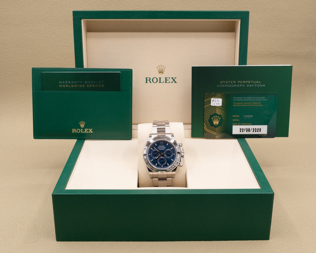 Rolex Daytona Steel And Blue Index Dial on Oyster 126509 Complete 2025